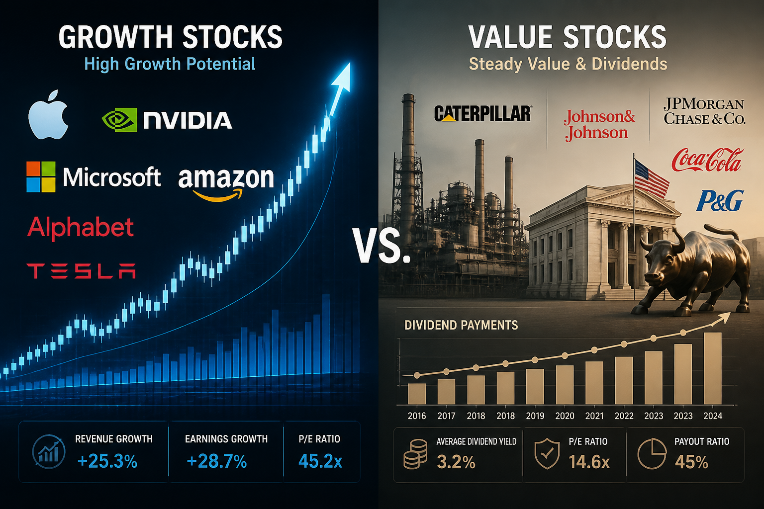 Growth Stocks vs Value Stocks: Which Should You Buy?